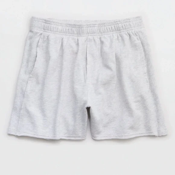 NWT Aerie Let Loose Fleece Shortie In Light Heather Grey Sz XS. - Picture 3 of 12